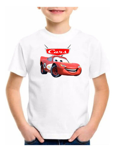 Polera Color Algodón 100% Niños Autos Hot Wheels