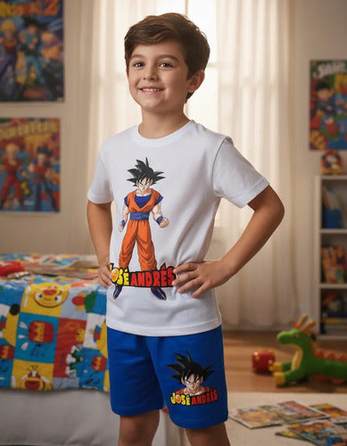Pijama Goku Dragon Ball Z Niños Personalizado 100%  Algodón