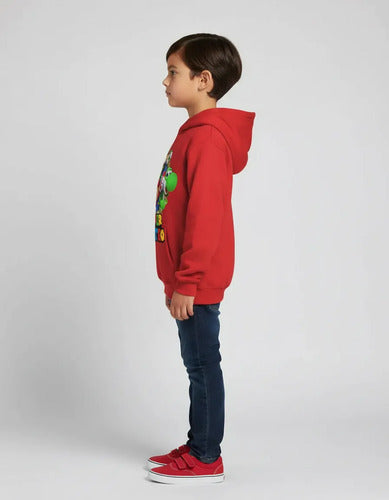 Polerón Mario Bros Amigos Niño Personalizado Algodón
