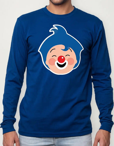 Polera Manga Larga Algodón Niños Plim Plim Cara