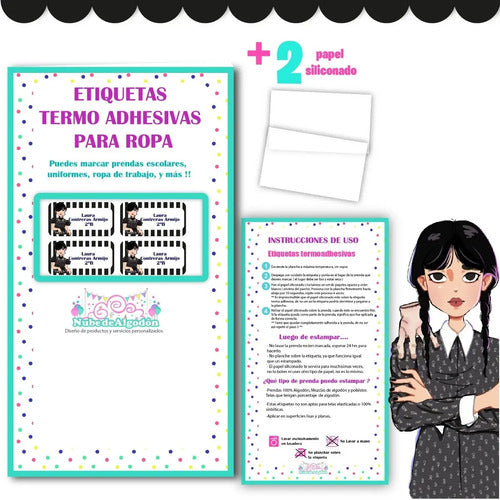 Etiquetas Marcar Ropa Utiles Escolares Merlina Wednesday