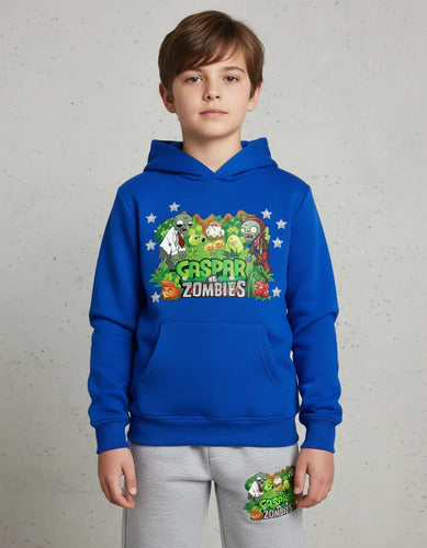 Buzo Plantas Vs Zombies Poleron Pantalon Personalizado Niños