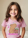 Polera Capibara Niñas Personalizada Algodón 100%