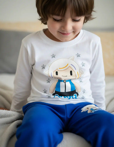 Pijama Largo Chuy Mine Niños Personalizado Algodon