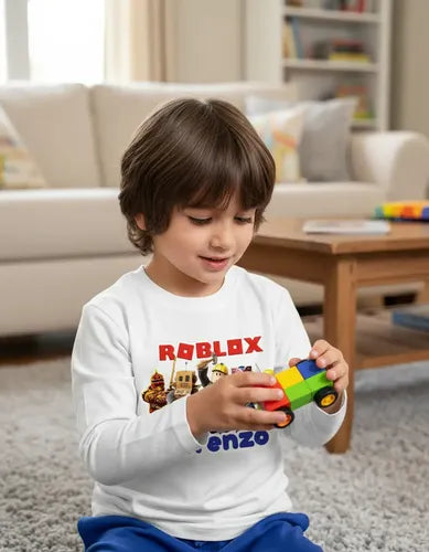 Pijama Largo Roblox D1 Niños Algodón Personalizado