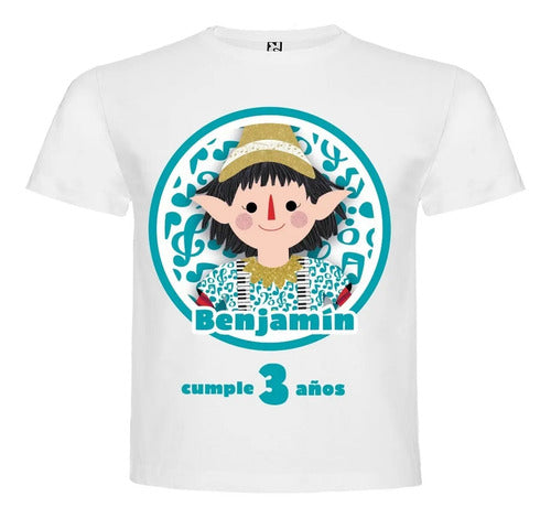 Polera Estampada Niño Cumpleaños Favio Duendes Mágicos