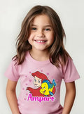 Polera La Sirenita Ariel Niñas Algodón 100% Personalizada