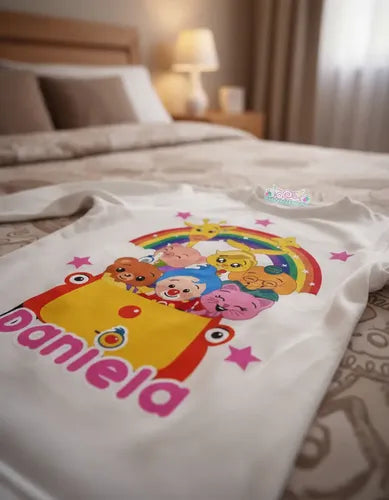 Pijama Largo Plim Plim Niñas Algodón Personalizado