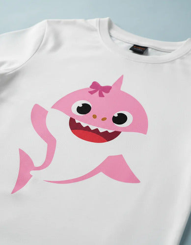 Camiseta Polar Manga Larga Polera Niñas Baby Shark Niña