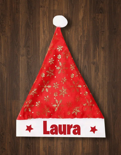 Gorro Personalizado Navidad Viejo Pascuero Navideño Rojo