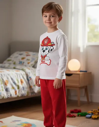 Pijama Largo Marshall Paw Patrol Niños Algodón Personalizado