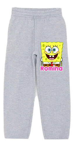 Buzo Bob Esponja Pantalon Poleron Personalizado Niñas Conj