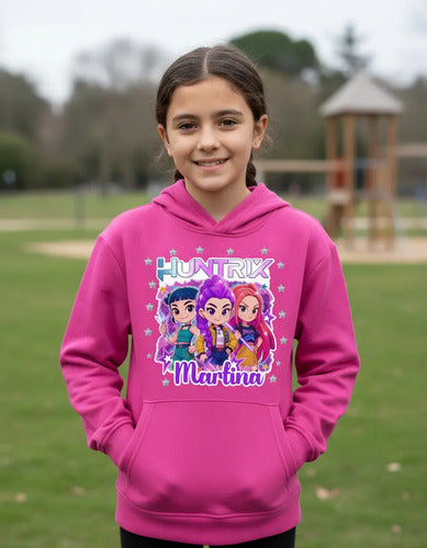 Polerón Huntrix Demon Hunters K Pop Personalizado Niñas D1