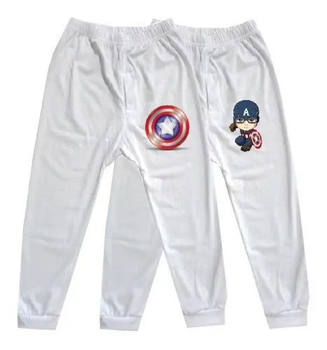 Pack 2 Calzoncillos Largos Capitán América Niños Algodón