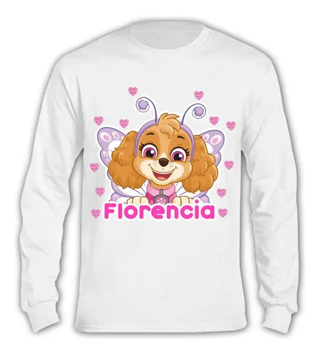 Pijama Largo Skye Paw Patrol Niñas Personalizado Algodon 3
