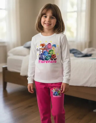 Pijama Largo Intensamente 2 Niñas Personalizado Algodon