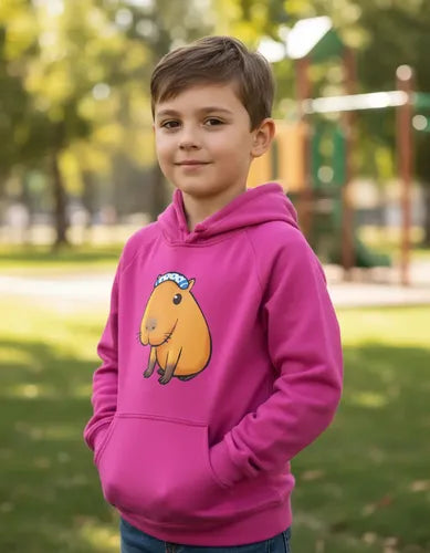 Polerón Canguro Algodón Niños Niñas Capybara Capibara