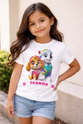 Polera Skye - Everest Paw Patrol Estampada Niña Cumpleaños