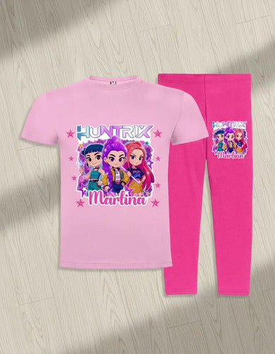 Polera Calza Huntrix Demon Hunters K Pop Niñas Personalizado