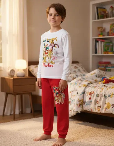 Pijama Largo Duendes Magicos 2022 Personalizado 100 Algodon