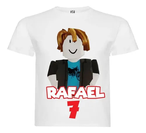 Polera Roblox 3 Cumpleaños Personalizada