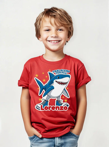 Polera Tralalero Tralala Niños Personalizada Algodón 100%
