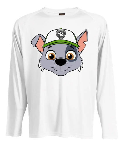 Camiseta Polar Manga Larga Polera Niño Rocky Paw Patrol