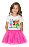 Disfraz Vestido Labubu Personalizado Polera + Tutú Niñas Cumpleaños