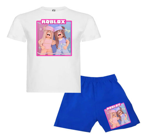 Pijama Corto Niñas Algodon Roblox Dos Niñas