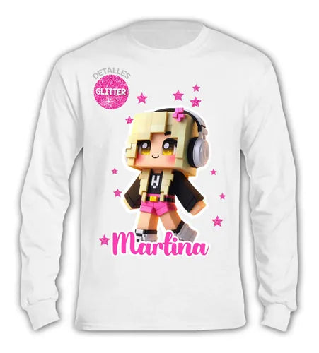 Pijama Largo Roblox Niñas Algodón Personalizado D2