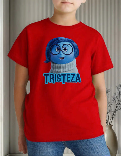 Polera Color Algodón 100% Niños Intensa Tristeza Mente