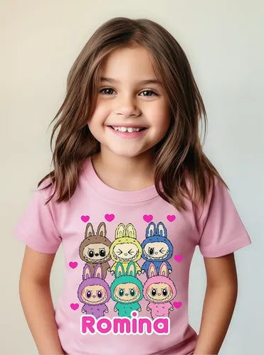 Polera Labubu  Niñas Algodón 100% Personalizada