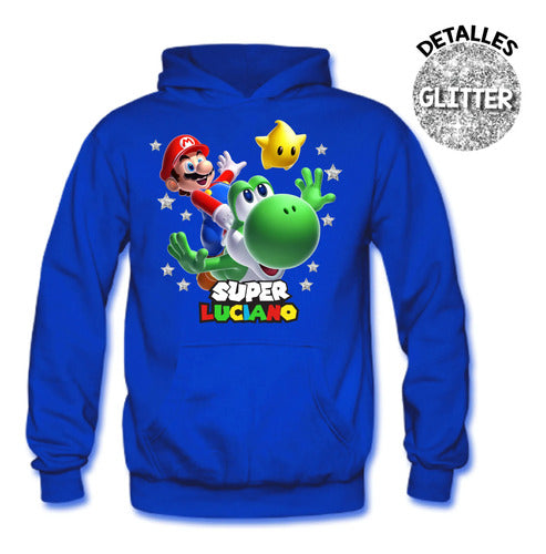 Buzo Super Mario Galaxy Poleron Pantalon Personaliza Niños 2