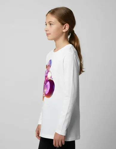Camiseta Polar Manga Larga Polera Niñas Princesa Peach Movie