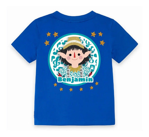 Polera Favio Duendes Mágicos Personalizada Niños 100%algodón