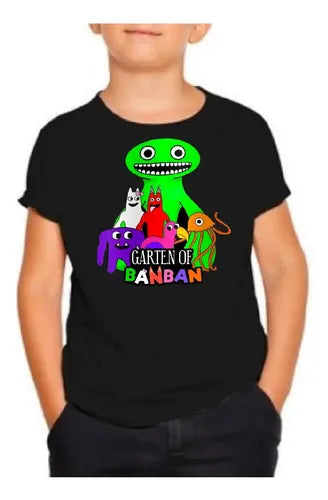 Polera Color Algodón 100% Niños Garten Of Banban 2 Roblox