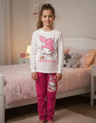 Pijama Largo My Melody Niñas Personalizado Algodon