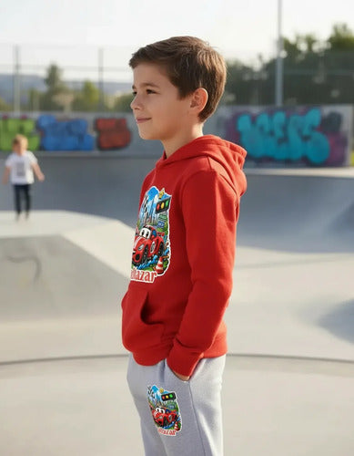 Buzo Auto Car Rojo Personalizado Niños Conjunto Deportivo