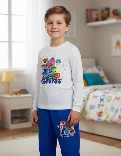 Pijama Largo Intensamente 2 Niños Algodón Personalizado