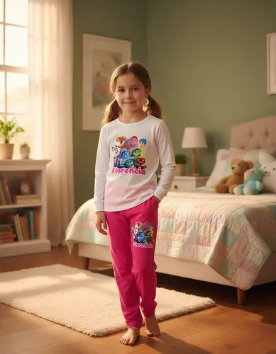 Pijama Largo Intensamente 2 Niñas Personalizado Algodon