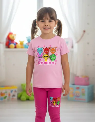 Polera Calza Larga Sprunki Niña Personalizado