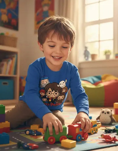 Polera Manga Larga Algodón Niños Harry Potter Nuevo