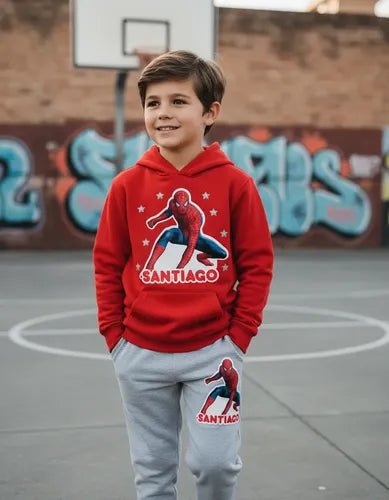 Buzo Spiderman Poleron Pantalon Personalizado Niños