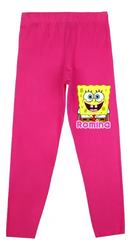 Pijama Largo Bob Esponja Niñas Personalizado Algodon