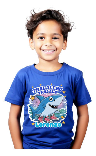 Polera Tralalero Tralala Niños Personalizada Algodón 100%