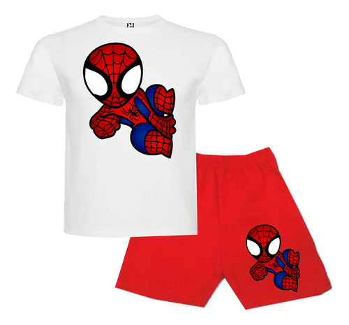Pijama Corto Niños Algodon Spiderman Mini