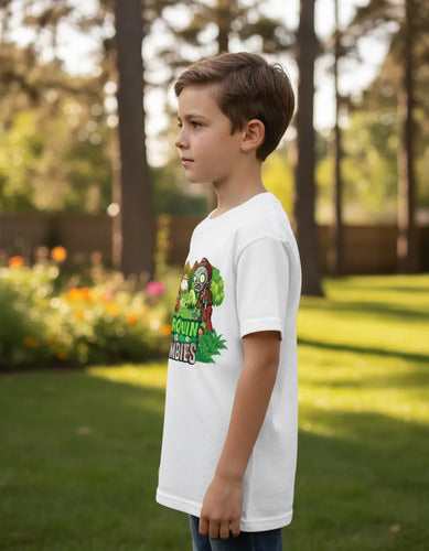 Polera Estampada Niño Cumpleaños Plants Vs Zombies