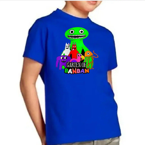 Polera Color Algodón 100% Niños Garten Of Banban 2 Roblox