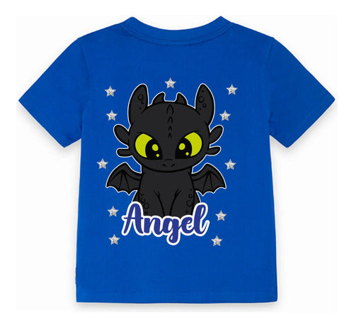 Polera Chimuelo Dragon Niños Algodón 100% Personalizada