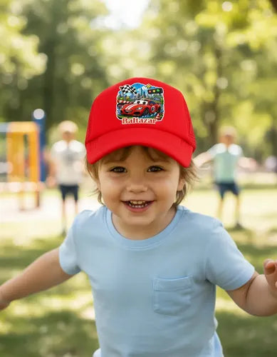 Jockey Personalizado Auto Rojo Car Niño Ajustable Rojo S Auto Rojo Car